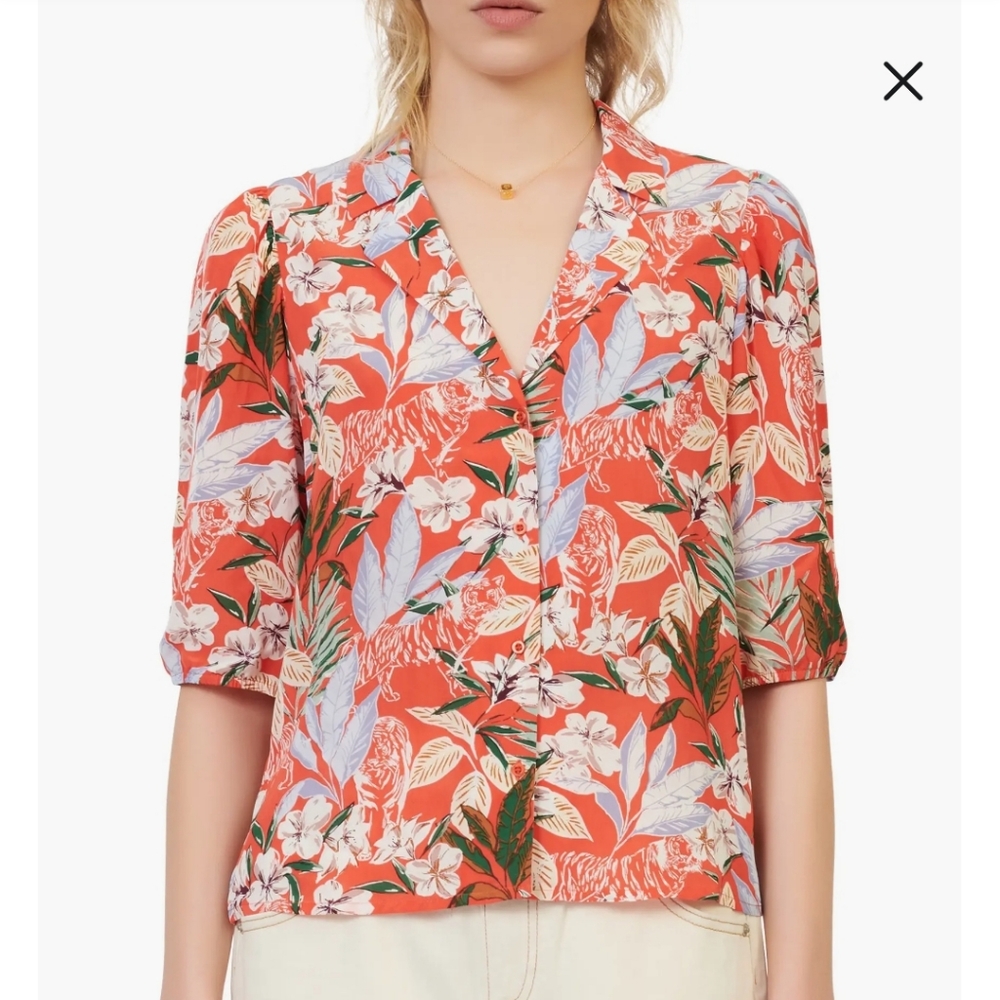 Maje Floral Blouse View 3